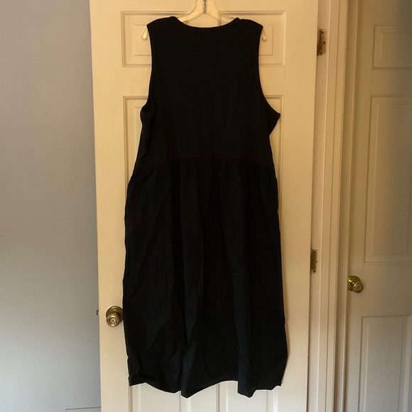 J.Crew Ribbed-knit mixy dress Black Midi Pockets Plus Size 3X NWT Capsule Basic - Picture 9 of 12